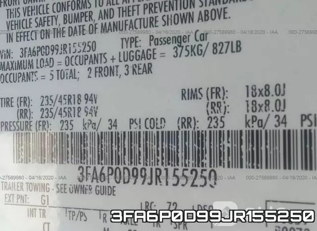 3FA6P0D99JR155250 фото 10