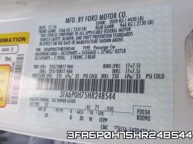 3FA6P0H75HR248544 фото 2