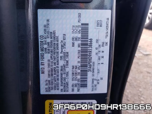 3FA6P0HD9HR138666 фото 2