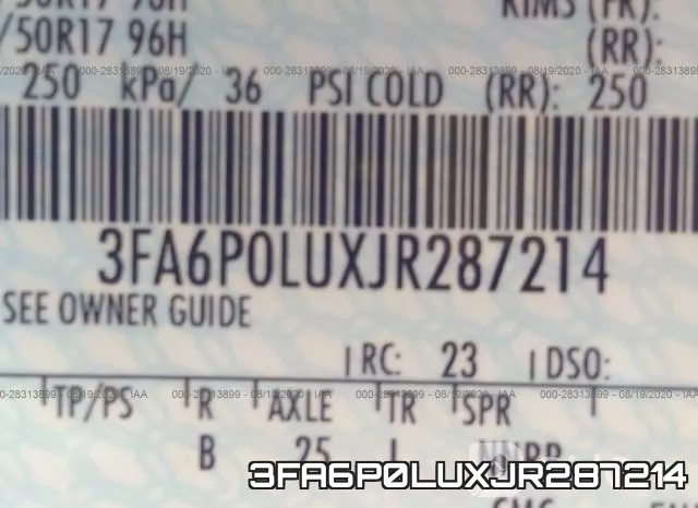 3FA6P0LUXJR287214 фото 10