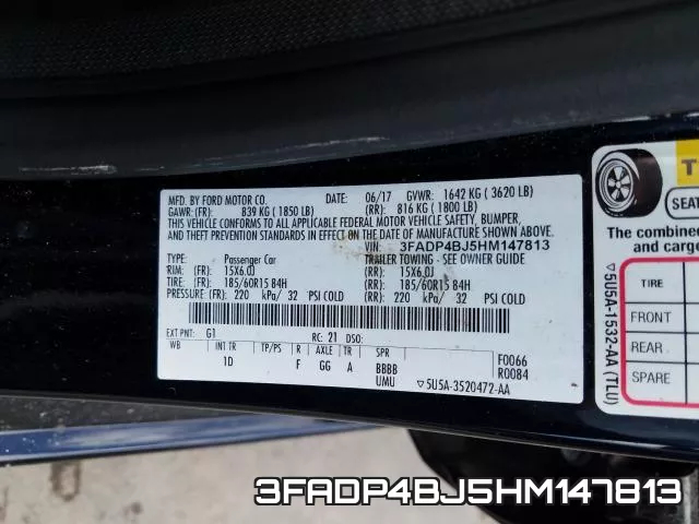 3FADP4BJ5HM147813 фото 2