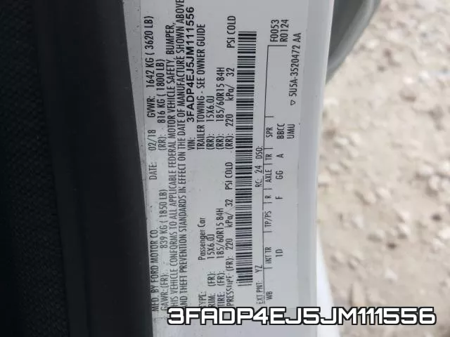3FADP4EJ5JM111556 фото 2