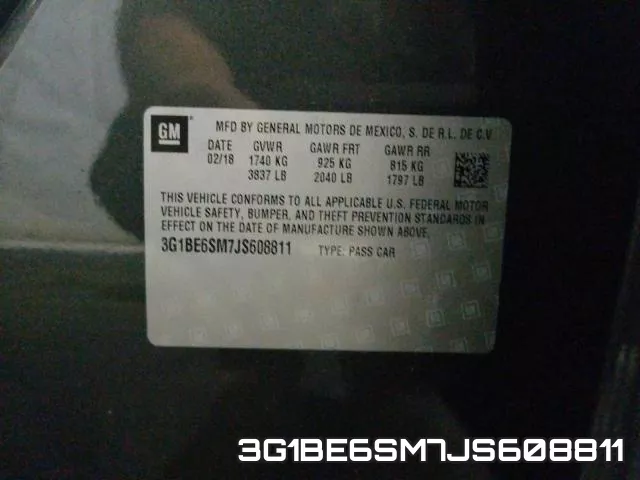 3G1BE6SM7JS608811 фото 2
