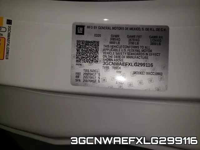 3GCNWAEFXLG299116 фото 2