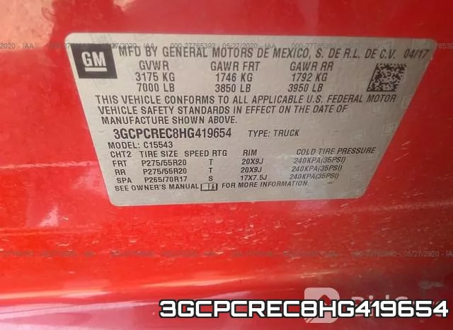 3GCPCREC8HG419654 фото 10