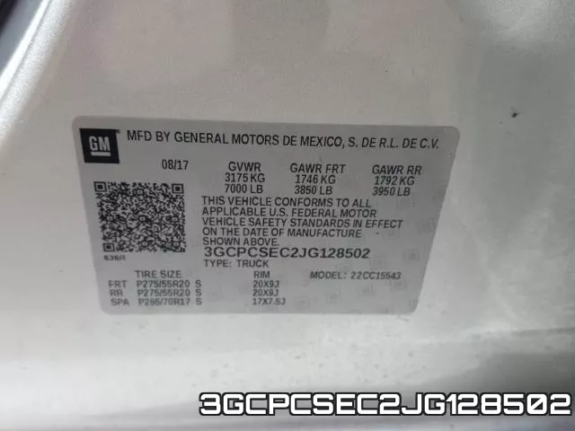 3GCPCSEC2JG128502 фото 2