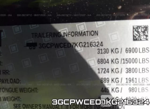 3GCPWCED7KG216324 фото 10
