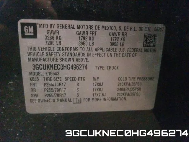3GCUKNEC0HG496274 фото 2