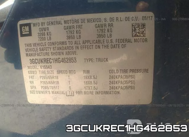 3GCUKREC1HG462853 фото 10