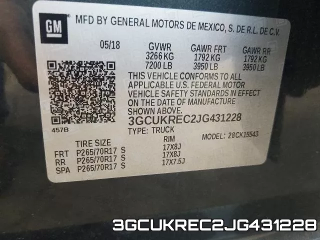 3GCUKREC2JG431228 фото 2