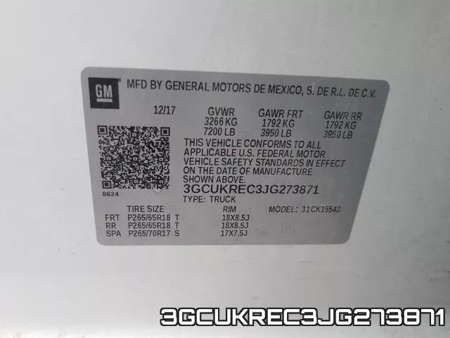3GCUKREC3JG273871 фото 2