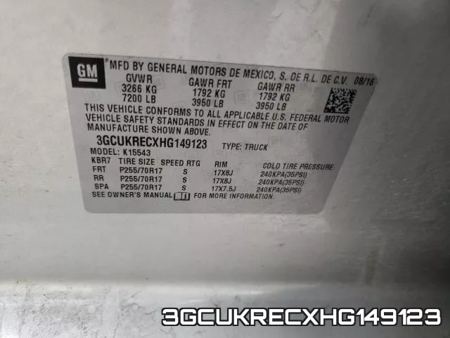 3GCUKRECXHG149123 фото 2