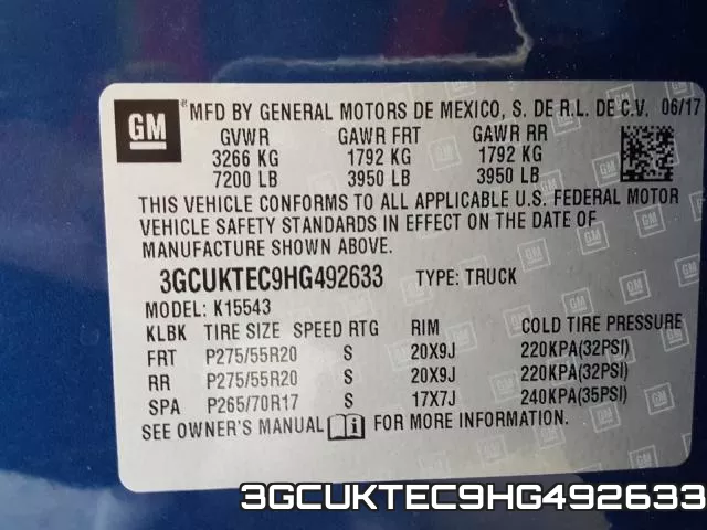 3GCUKTEC9HG492633 фото 2