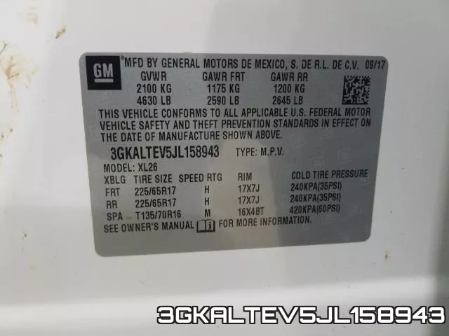 3GKALTEV5JL158943 фото 2