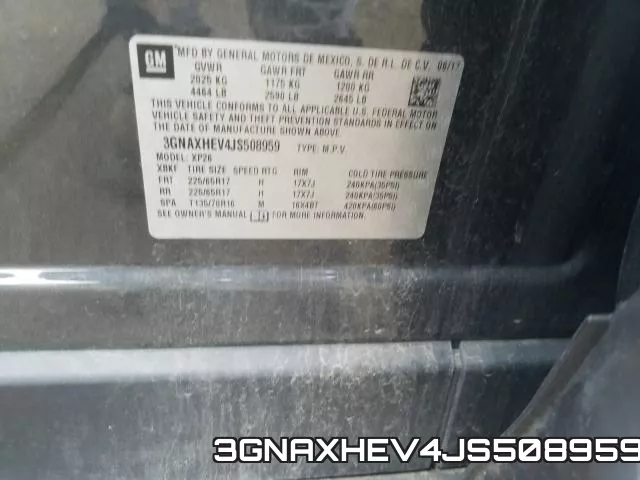 3GNAXHEV4JS508959 фото 2