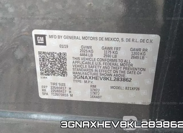 3GNAXHEV8KL283862 фото 10