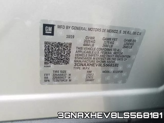 3GNAXHEV8LS568181 фото 2