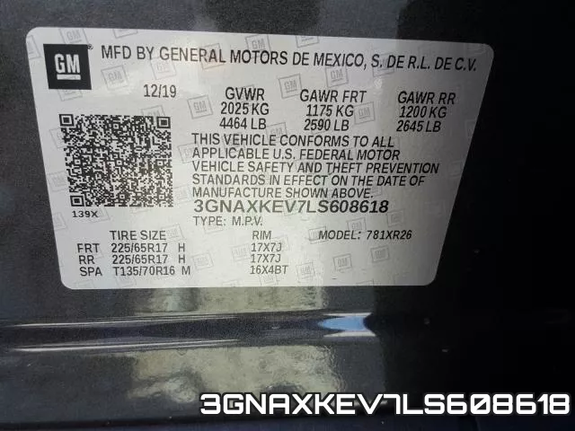 3GNAXKEV7LS608618 фото 2