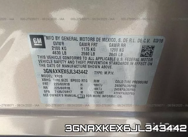 3GNAXKEX6JL343442 фото 10