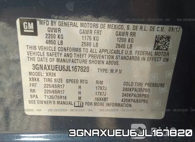 3GNAXUEU6JL167820 фото 10