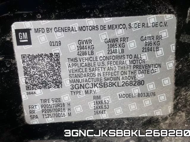 3GNCJKSB8KL268280 фото 2