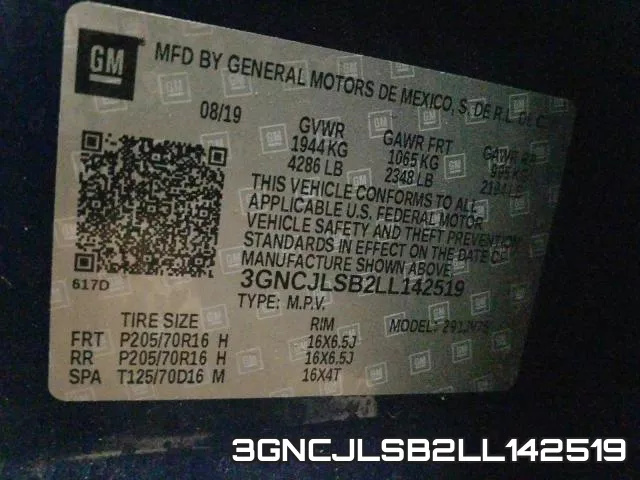3GNCJLSB2LL142519 фото 2