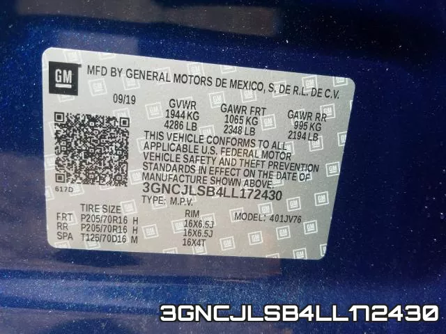 3GNCJLSB4LL172430 фото 2
