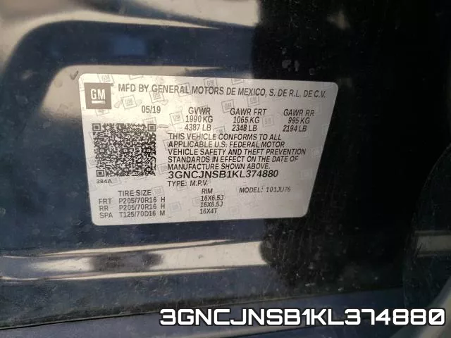 3GNCJNSB1KL374880 фото 2
