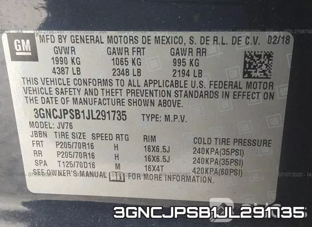 3GNCJPSB1JL291735 фото 10