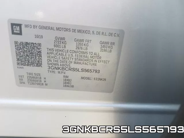 3GNKBCRS5LS565793 фото 2