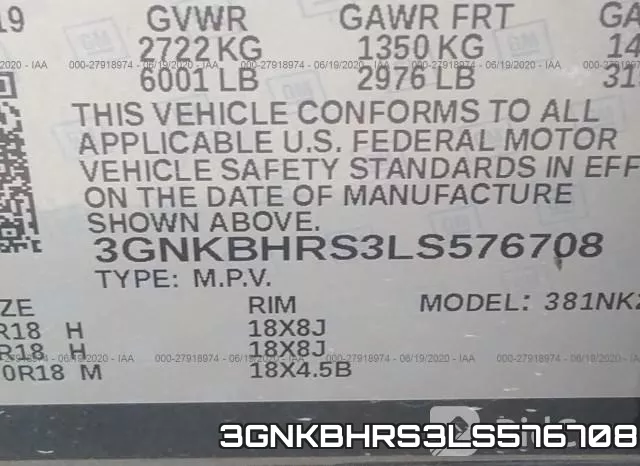 3GNKBHRS3LS576708 фото 10