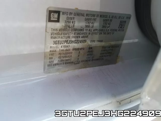 3GTU2PEJ3HG224909 фото 2
