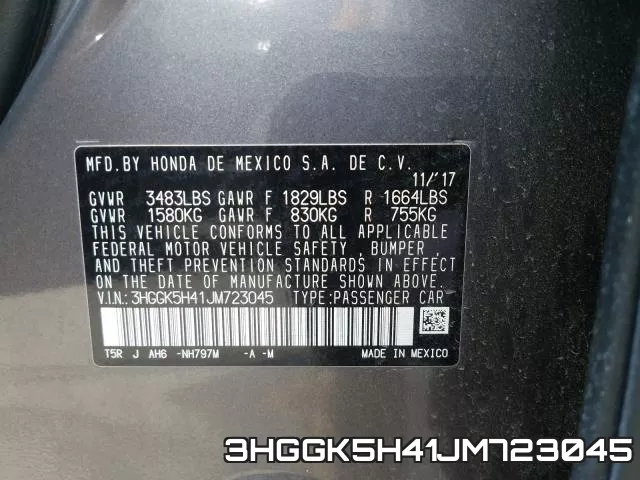 3HGGK5H41JM723045 фото 2