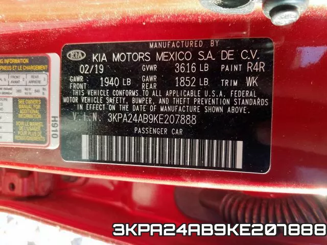 3KPA24AB9KE207888 фото 2