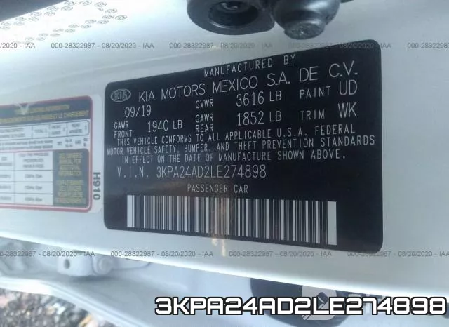 3KPA24AD2LE274898 фото 10