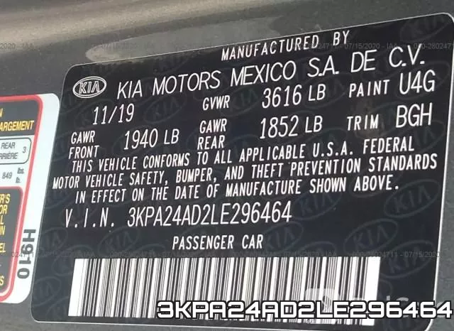 3KPA24AD2LE296464 фото 10