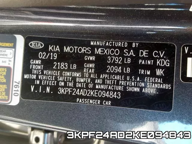 3KPF24AD2KE094843 фото 2
