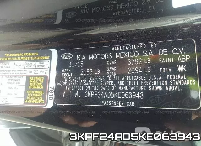 3KPF24AD5KE063943 фото 10