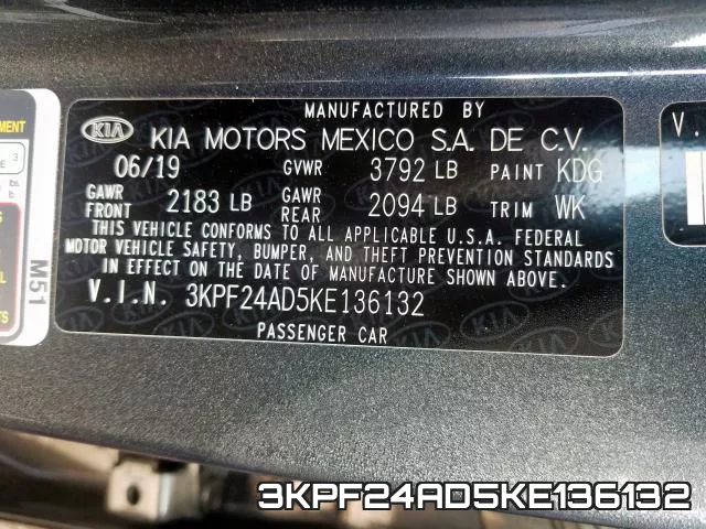 3KPF24AD5KE136132 фото 2