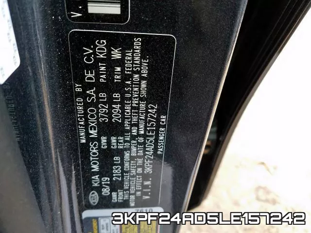 3KPF24AD5LE157242 фото 2