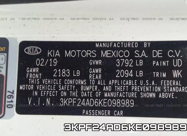 3KPF24AD6KE098989 фото 10