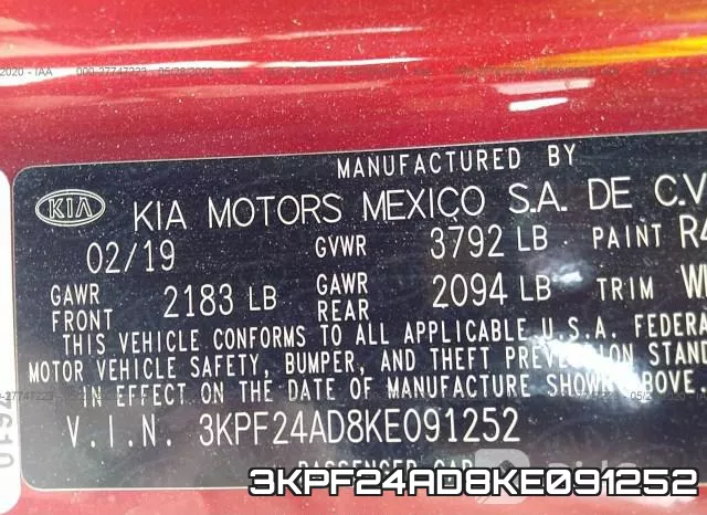 3KPF24AD8KE091252 фото 10