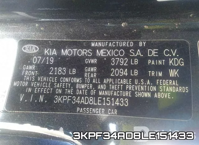 3KPF34AD8LE151433 фото 10