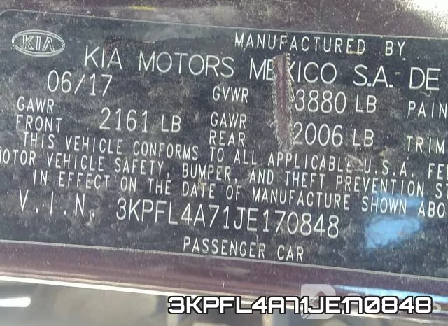 3KPFL4A71JE170848 фото 10