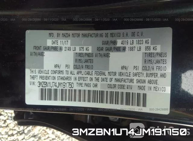 3MZBN1U74JM191750 фото 10