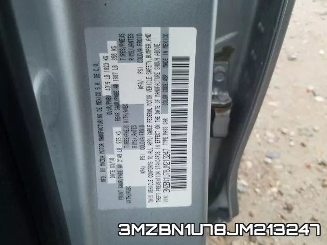 3MZBN1U78JM213247 фото 2