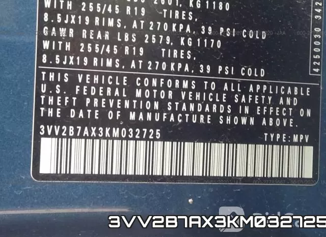 3VV2B7AX3KM032725 фото 10