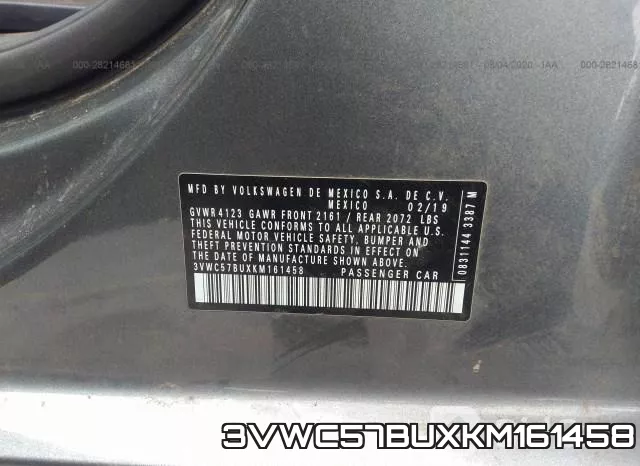 3VWC57BUXKM161458 фото 10