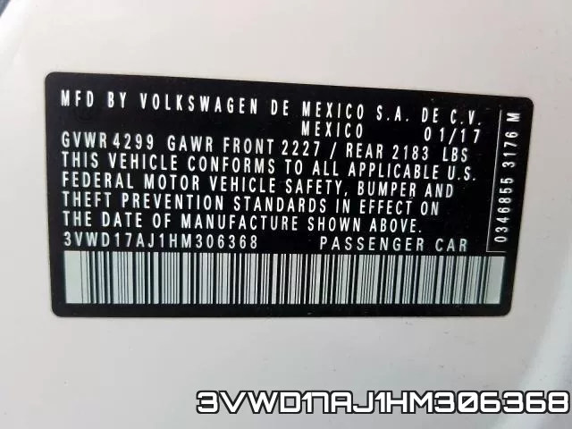 3VWD17AJ1HM306368 фото 2