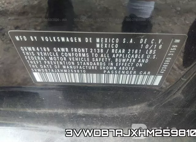 3VWDB7AJXHM259810 фото 10